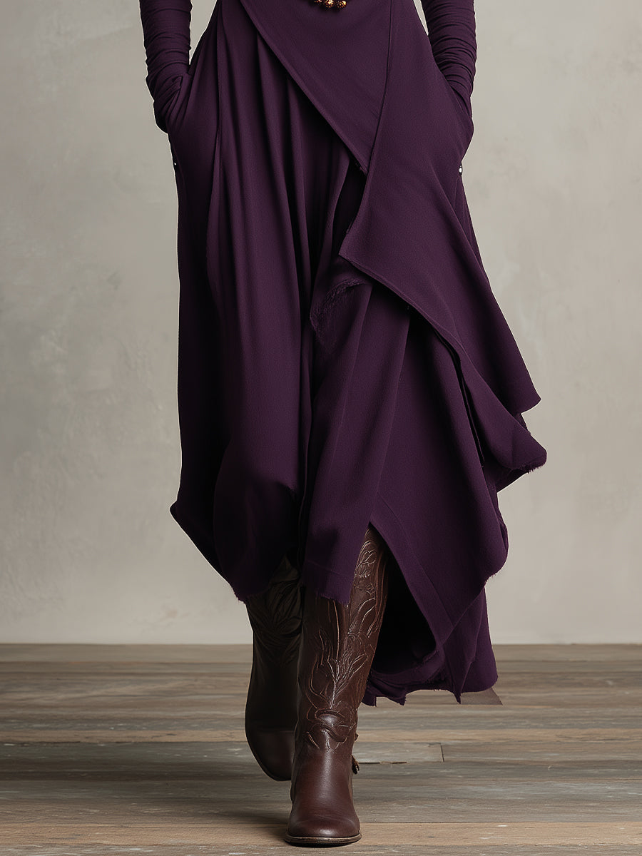 Elora™ | Abito Maxi in Maglia Asimmetrico Natalia