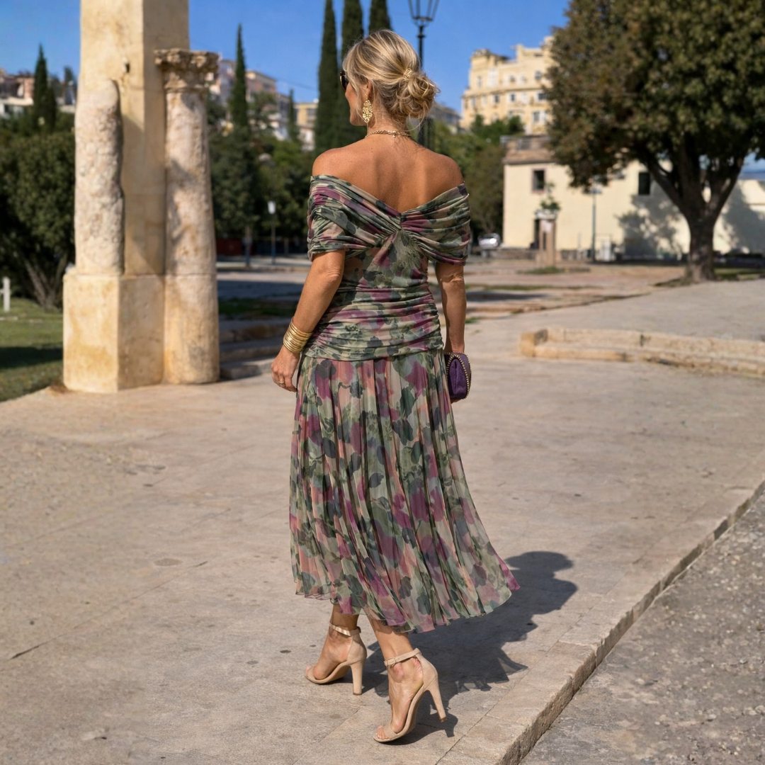 ROSSANA - Maxi abito senza spalle