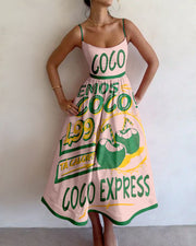 Tallulah | Vestito midi del mercato tropicale