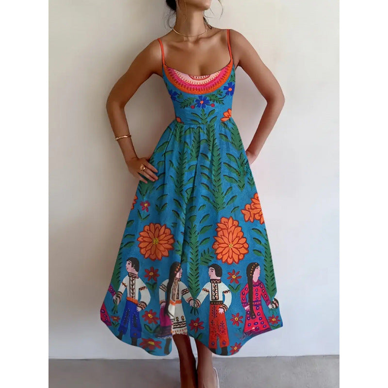 Velorina | Vestito midi con giardino popolare