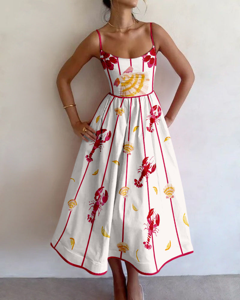 Brielle | Vestito midi dal fascino marino