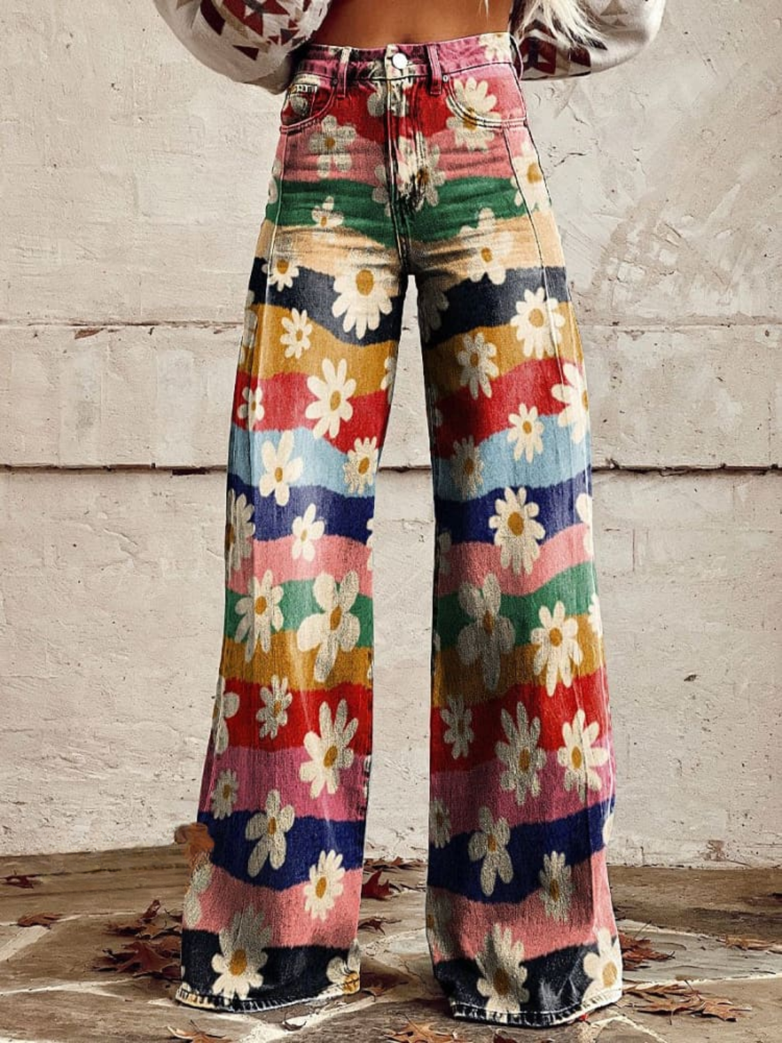 Léon - Pantaloni eleganti a fiori