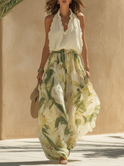 Elegante set fluido con stampa floreale