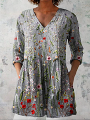 Amelie | Camicetta lunga con scollo a V