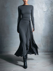 Elora ❘ Abito maxi con nodo laterale
