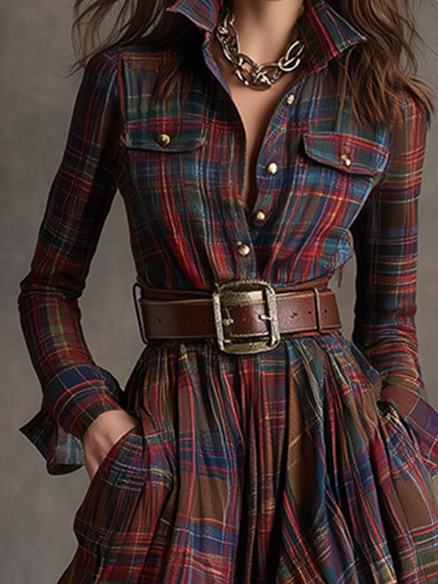 Elora™ | Abito Camicia Lungo con Cintura Jacqueline