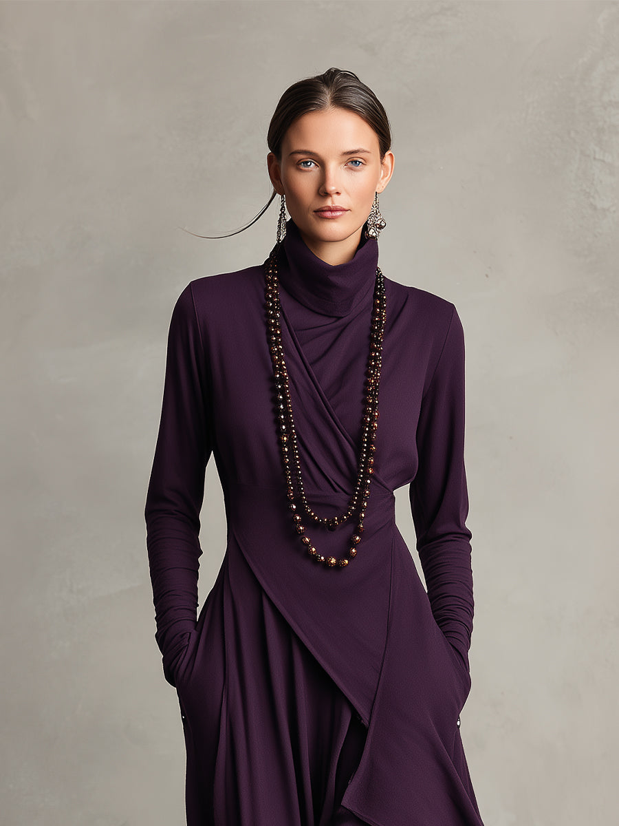 Elora™ | Abito Maxi in Maglia Asimmetrico Natalia