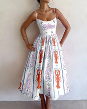 Brinleyrae | Vestito midi con capriccio del mare