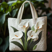 Borsa Trapuntata Artigianale con Gligli Bianca