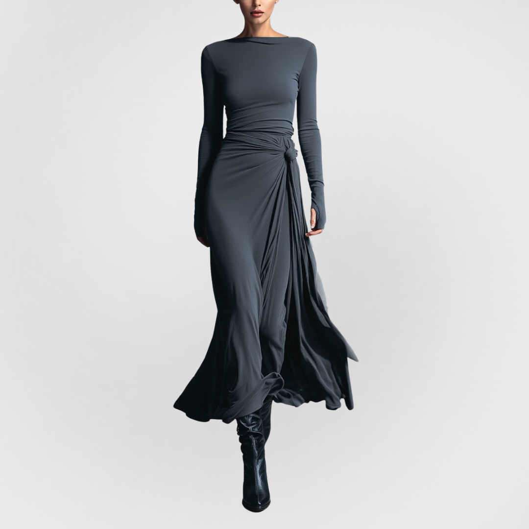 Elora ❘ Abito maxi con nodo laterale