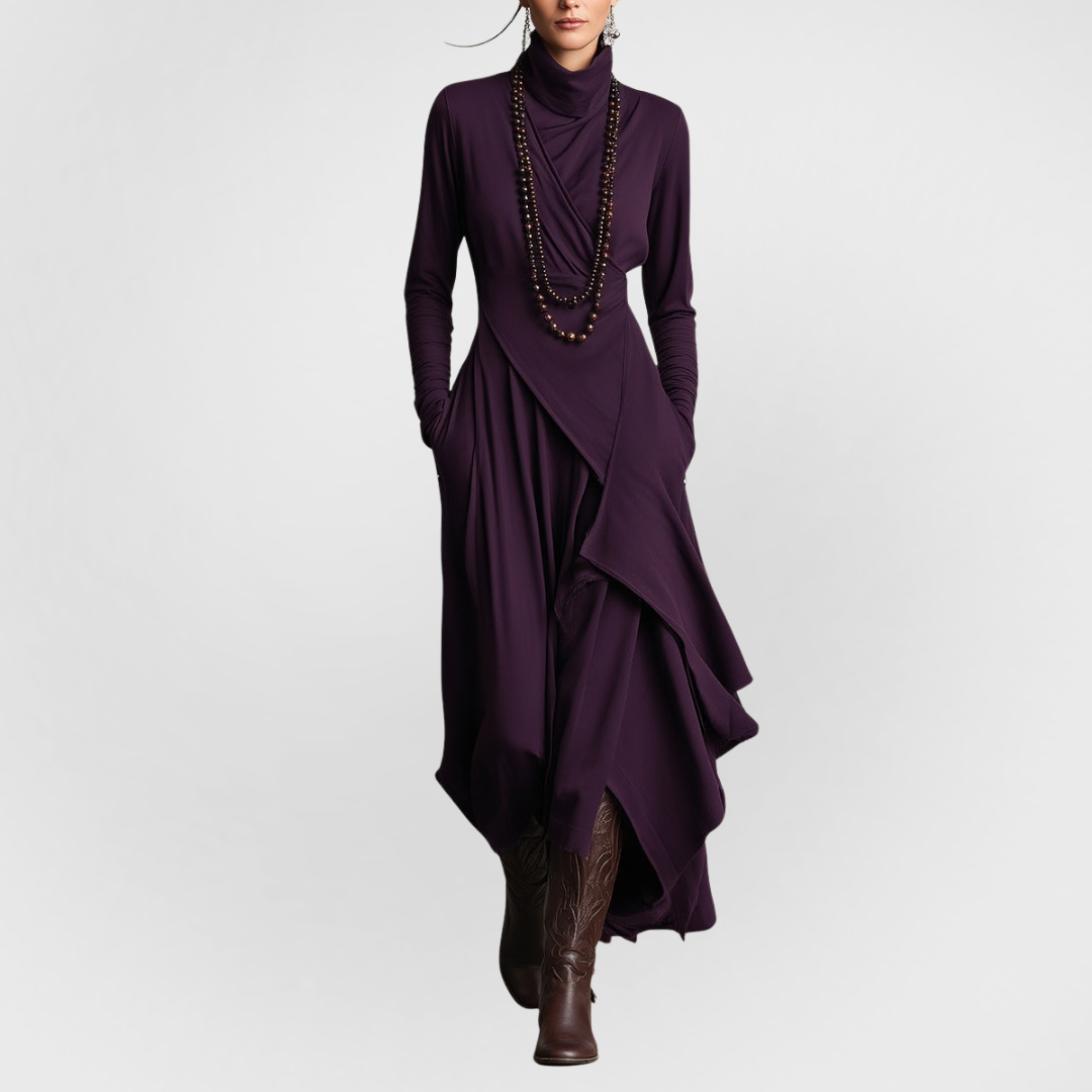 Elora™ | Abito Maxi in Maglia Asimmetrico Natalia