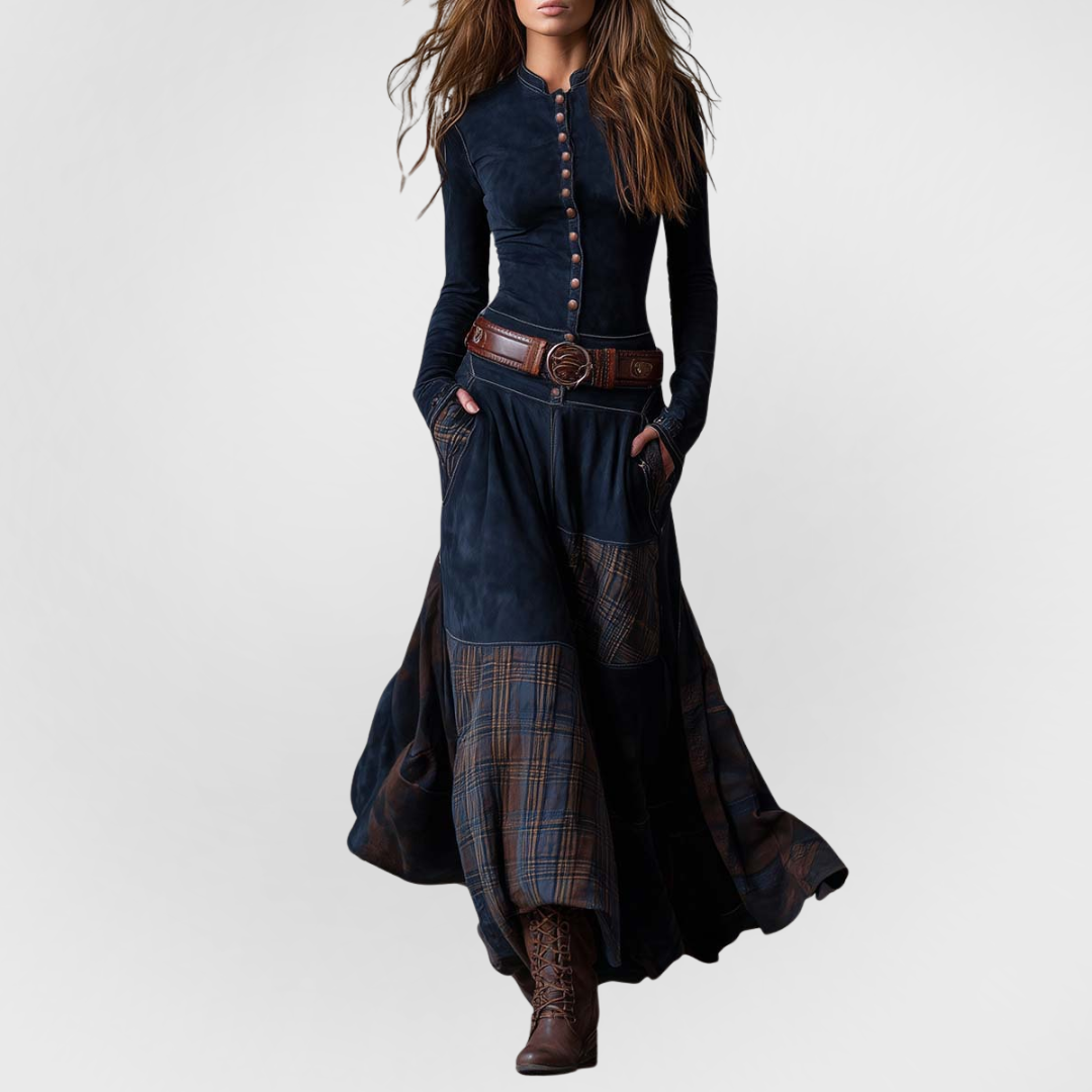 Elora™ | Abito maxi scamosciato Michelle