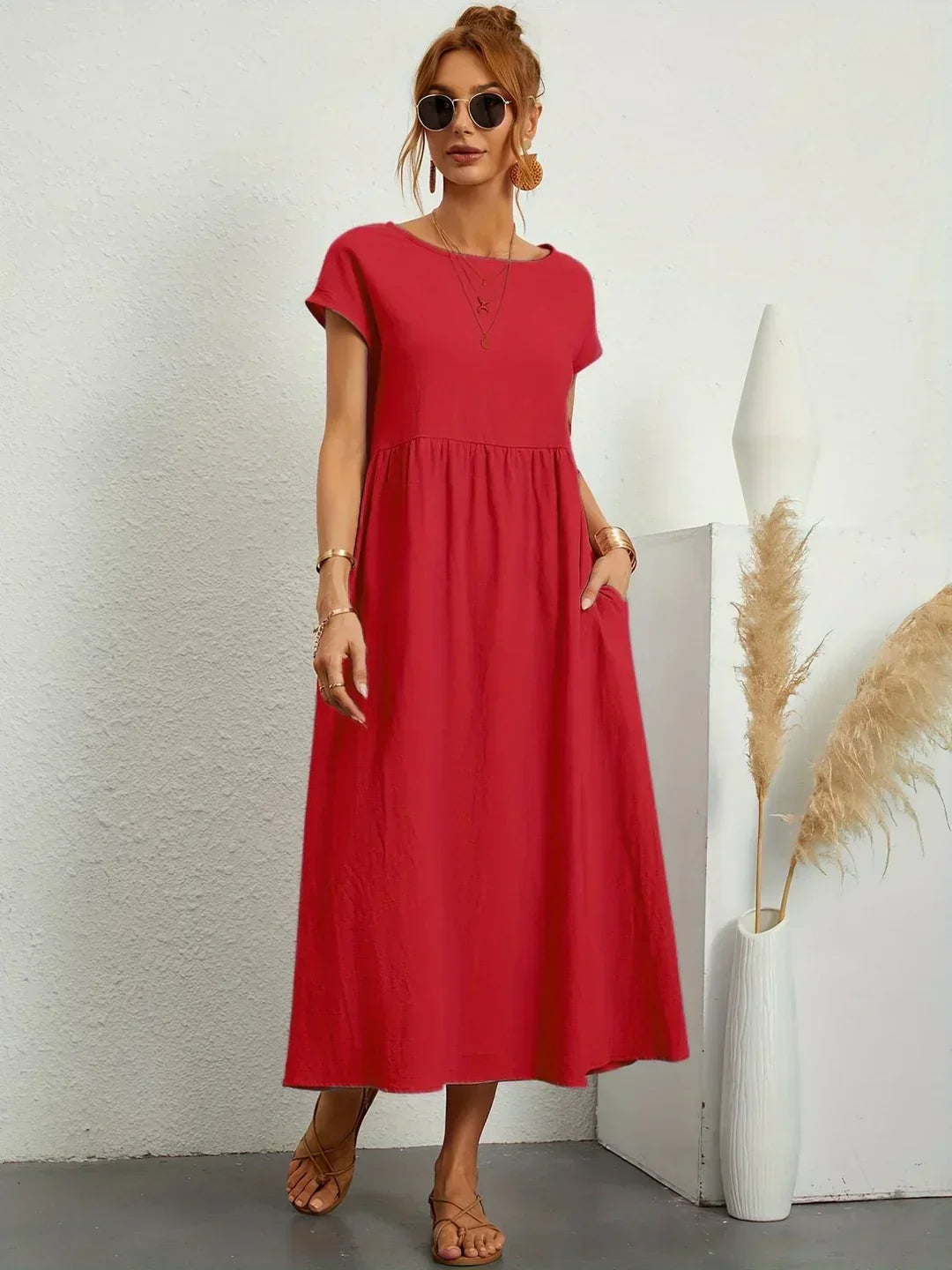Gabriela™ | Abito midi fluido dall'eleganza senza tempo