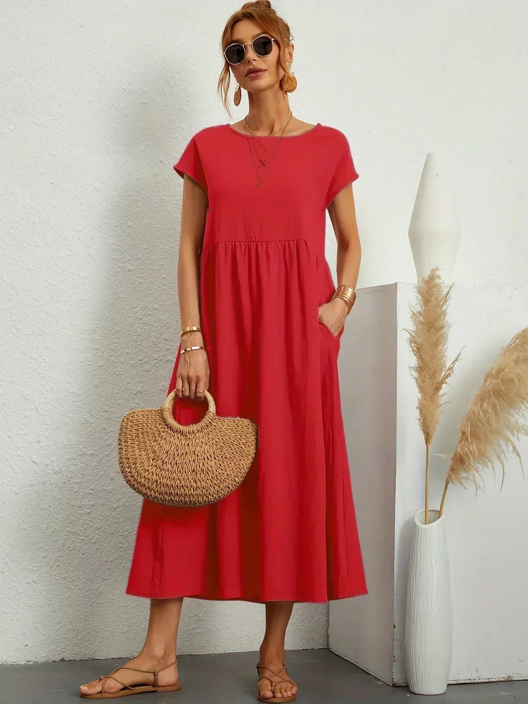Gabriela™ | Abito midi fluido dall'eleganza senza tempo