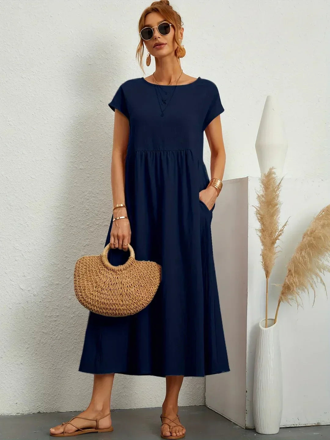 Gabriela™ | Abito midi fluido dall'eleganza senza tempo