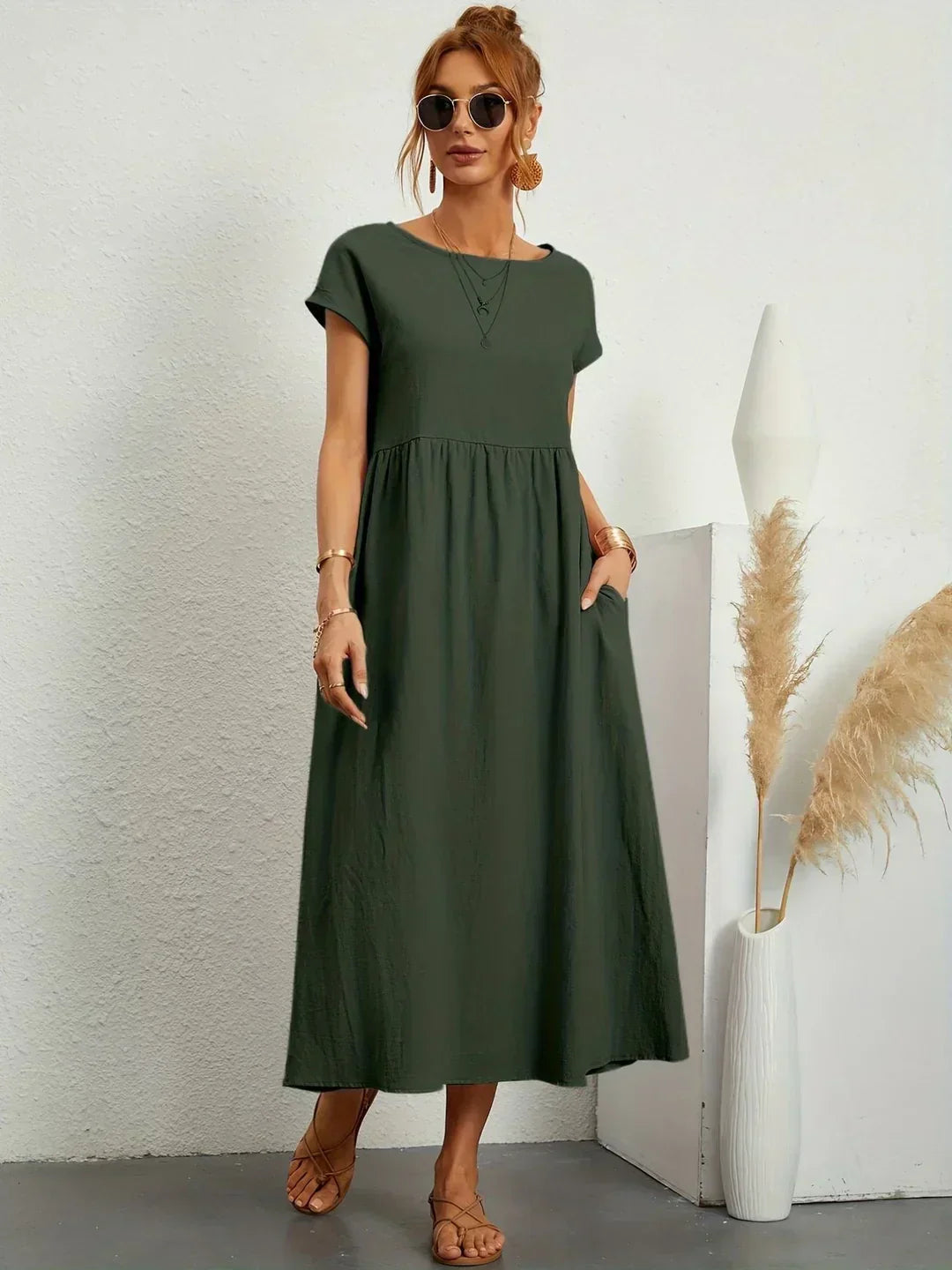 Gabriela™ | Abito midi fluido dall'eleganza senza tempo