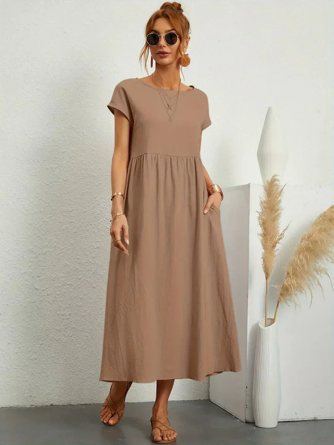 Gabriela™ | Abito midi fluido dall'eleganza senza tempo