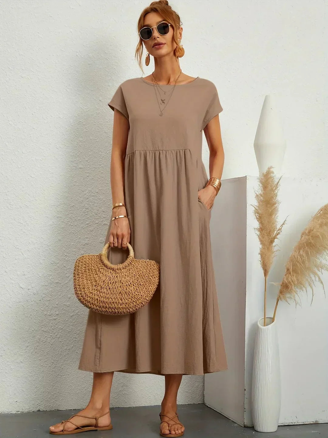Gabriela™ | Abito midi fluido dall'eleganza senza tempo