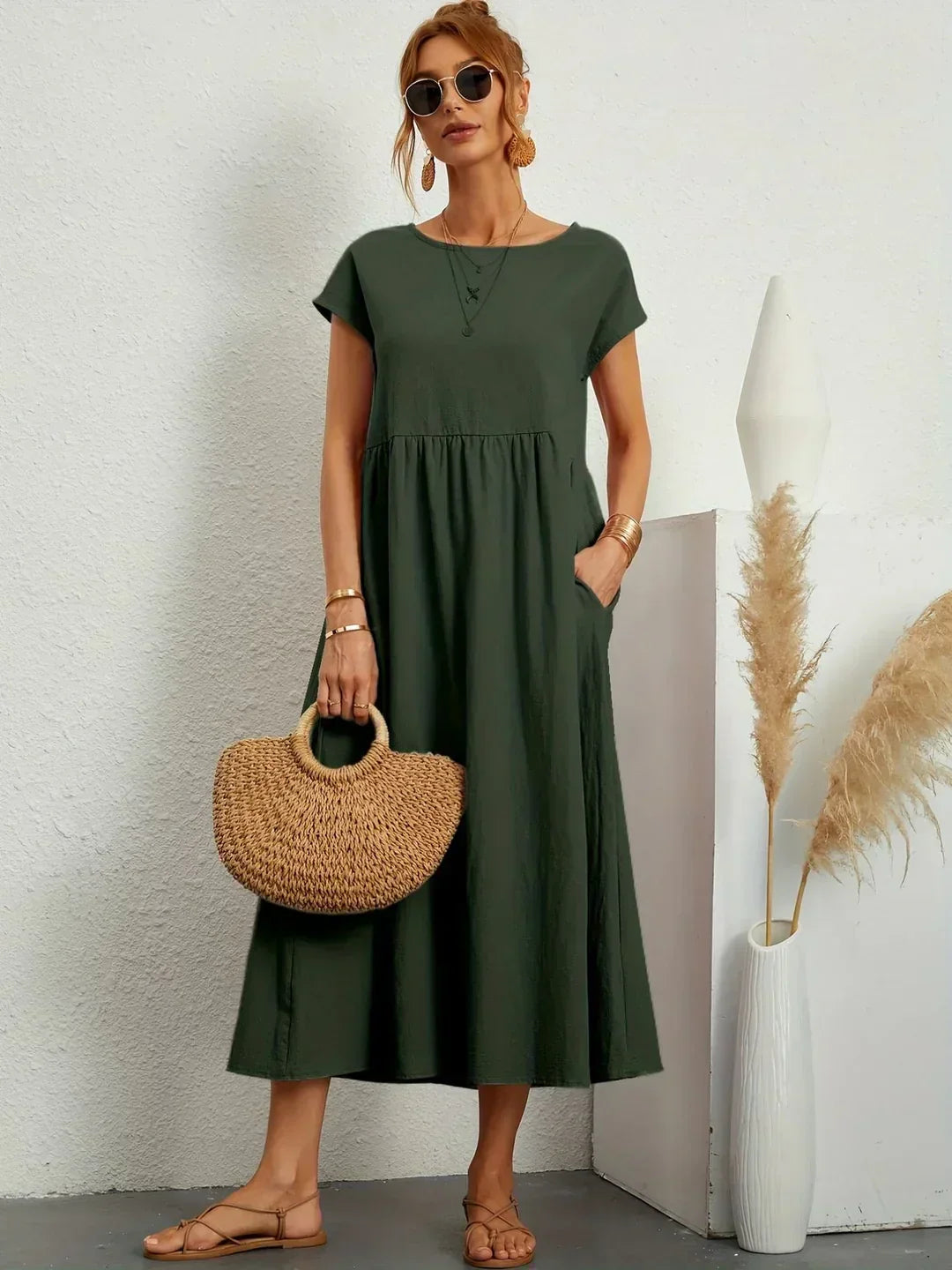 Gabriela™ | Abito midi fluido dall'eleganza senza tempo