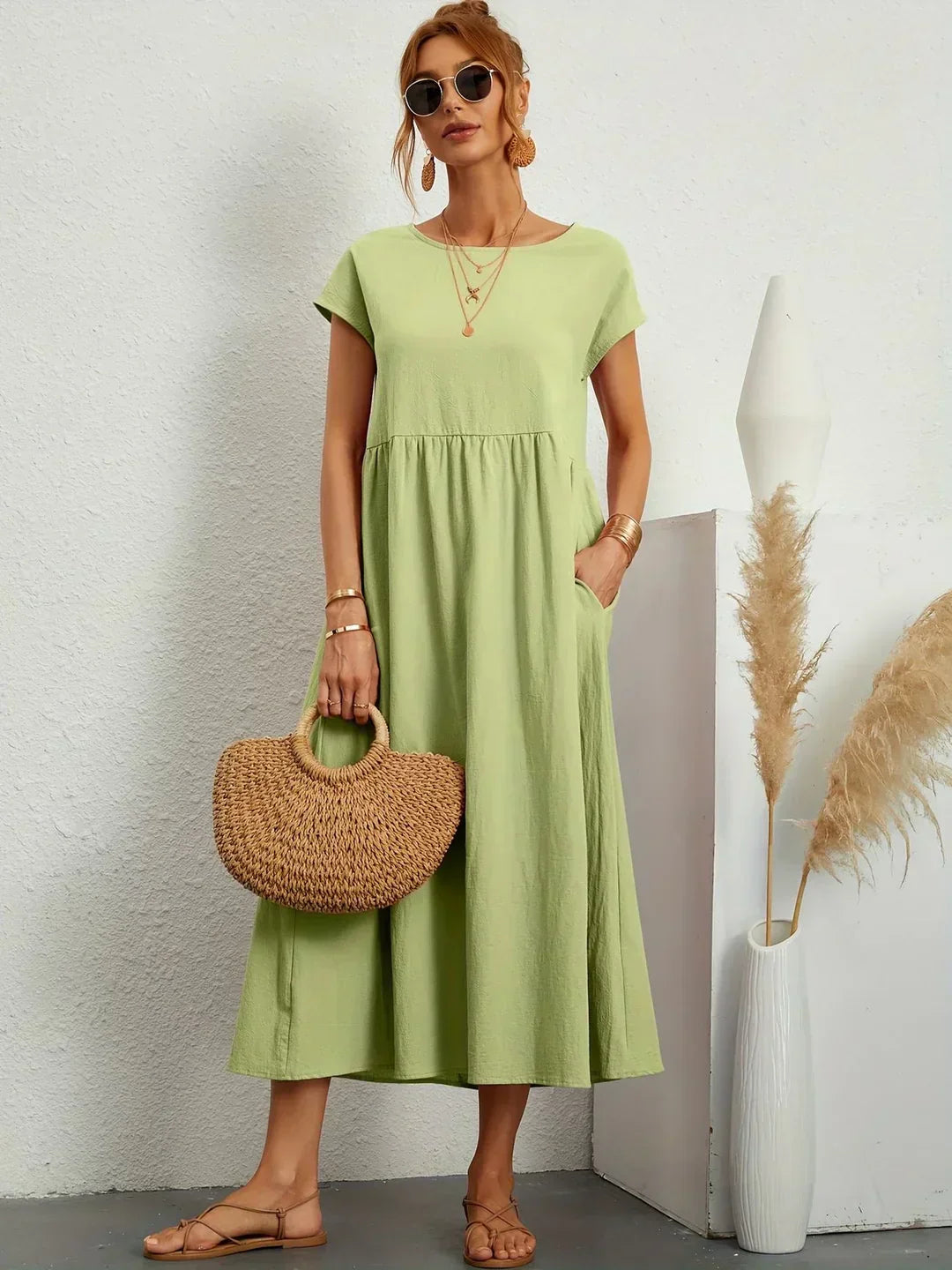 Gabriela™ | Abito midi fluido dall'eleganza senza tempo