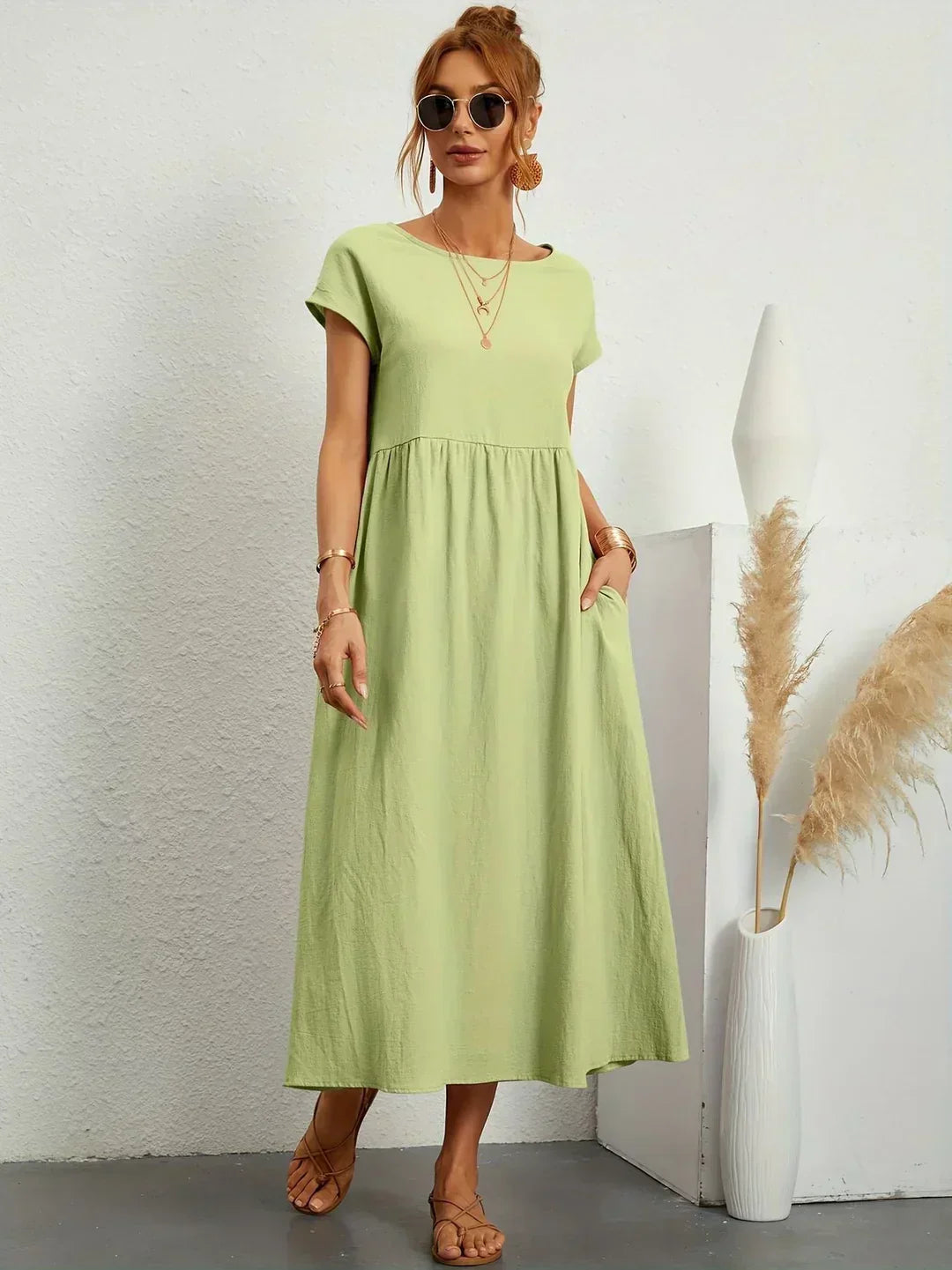 Gabriela™ | Abito midi fluido dall'eleganza senza tempo
