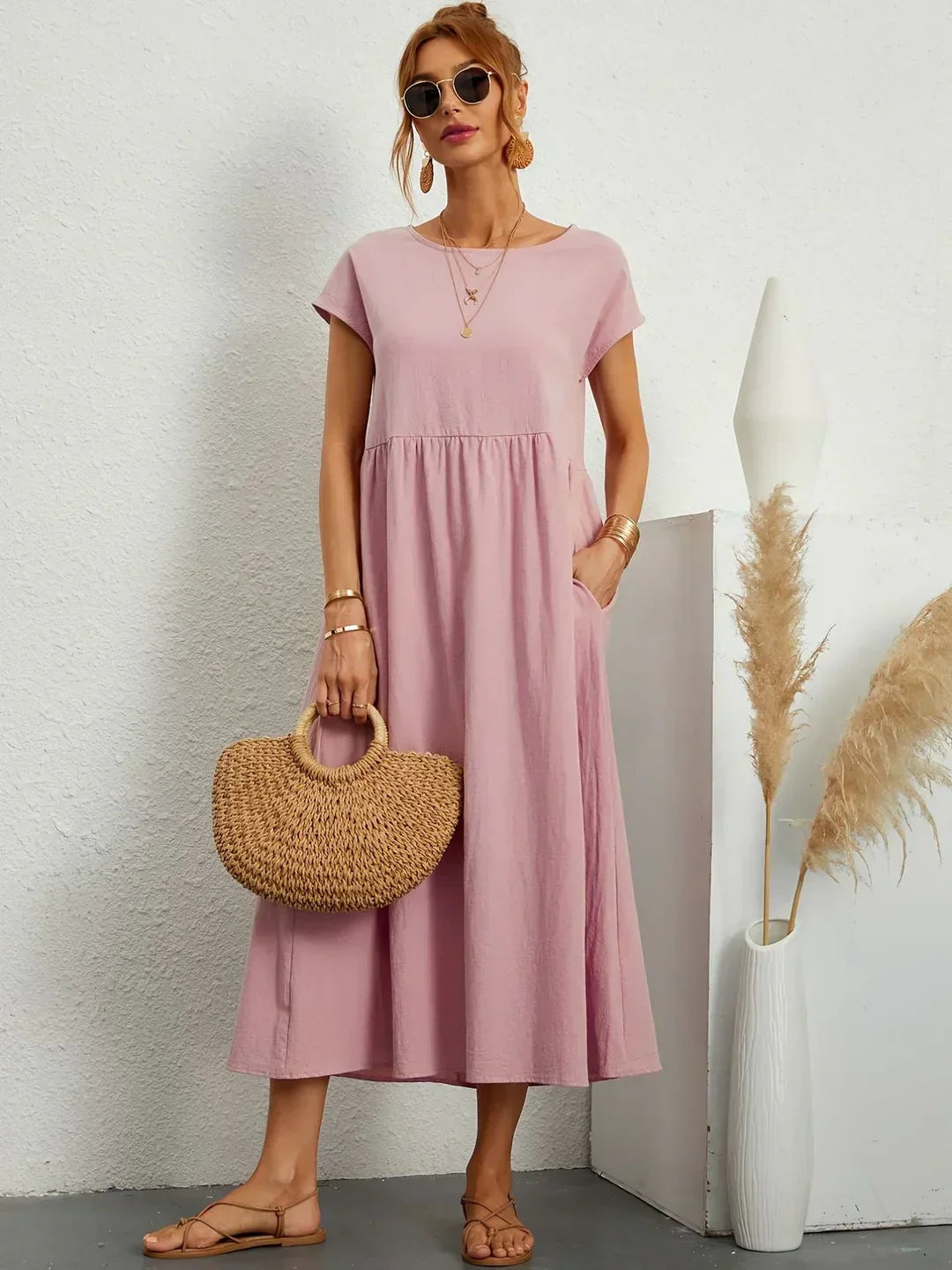 Gabriela™ | Abito midi fluido dall'eleganza senza tempo