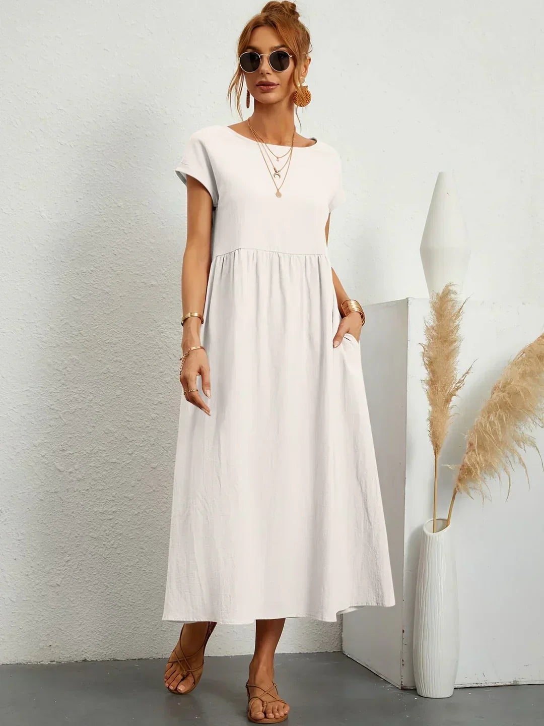 Gabriela™ | Abito midi fluido dall'eleganza senza tempo