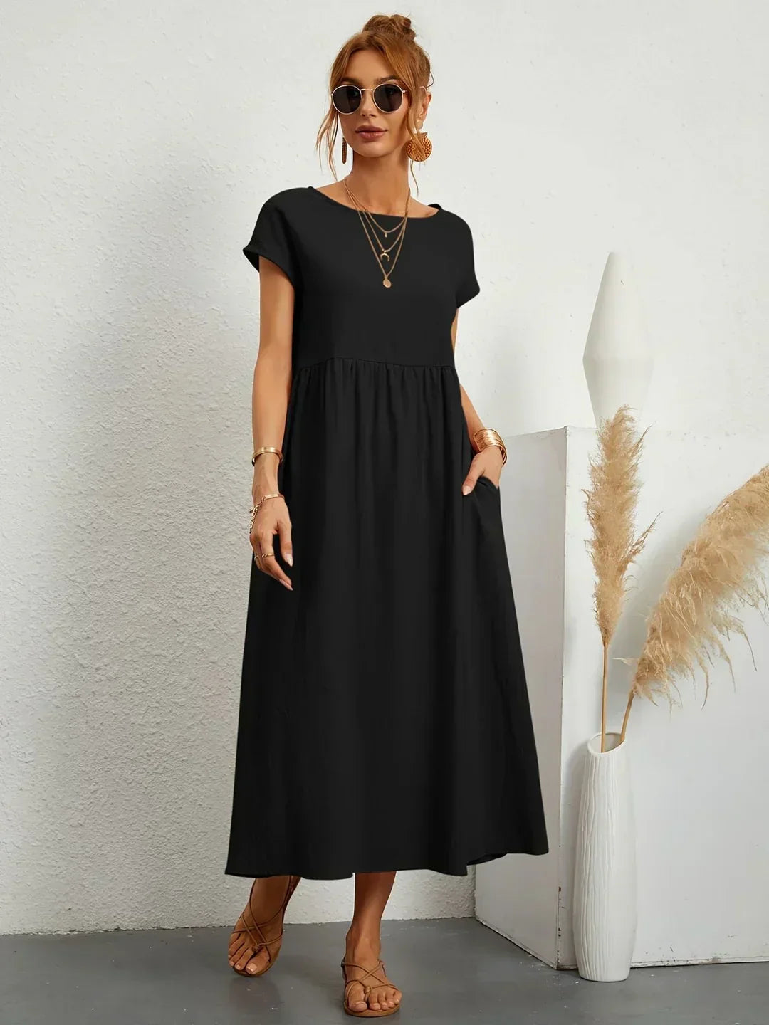 Gabriela™ | Abito midi fluido dall'eleganza senza tempo