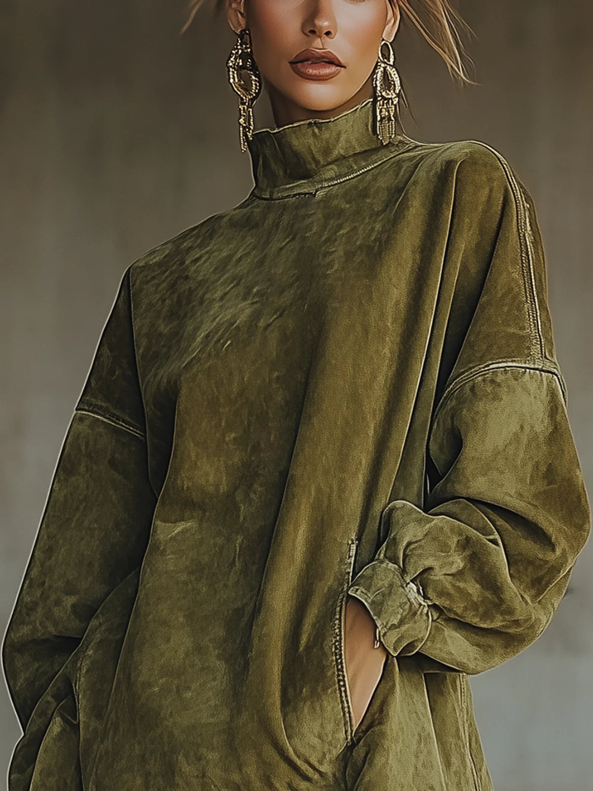 Elora™ | Abito Tunica in Suede con Frange Darcie