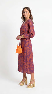 Isadora™ - Abito midi elegante con stampa dal fascino senza tempo