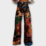 Jeans con stampa patchwork