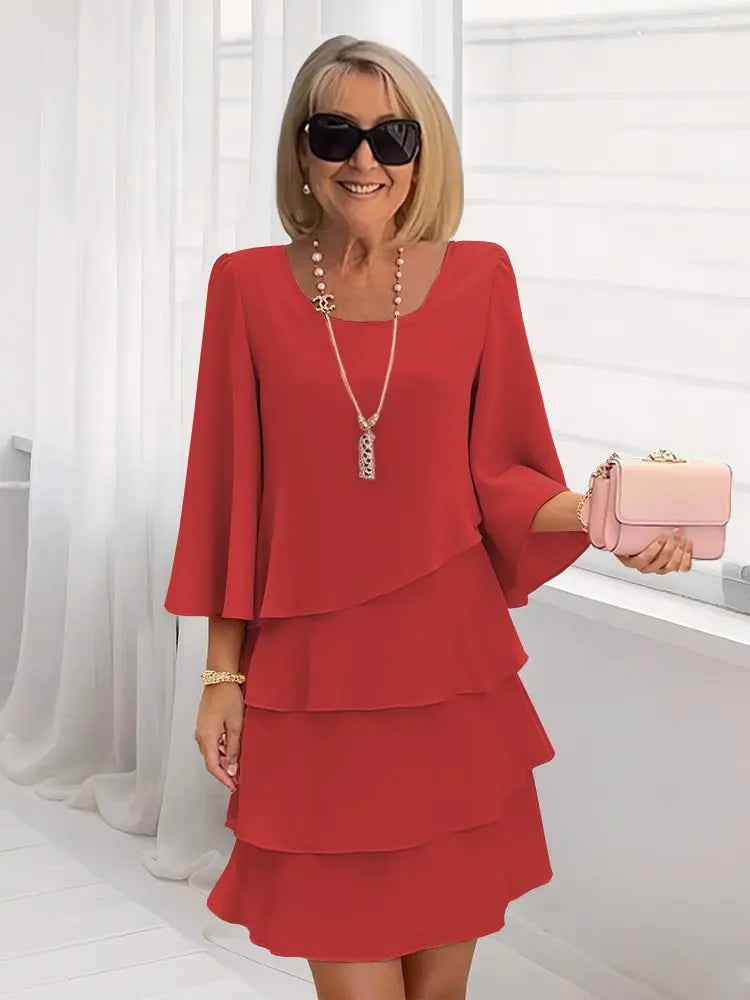 Catherine | Vestito con volant elegante e confortevole