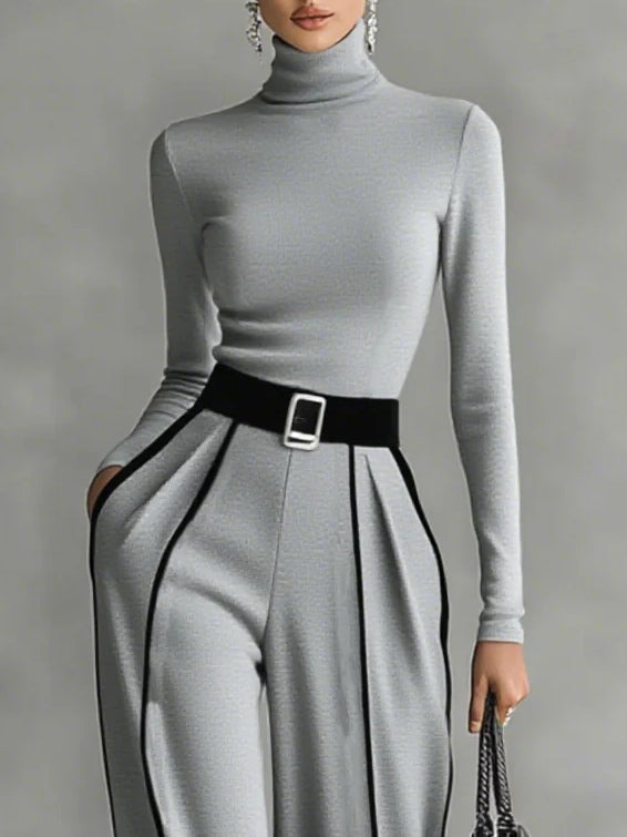 Vera™ || Set elegante con dettagli a contrasto