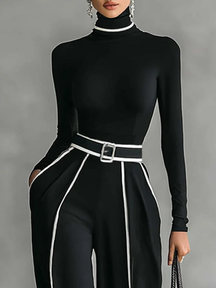 Vera™ || Set elegante con dettagli a contrasto