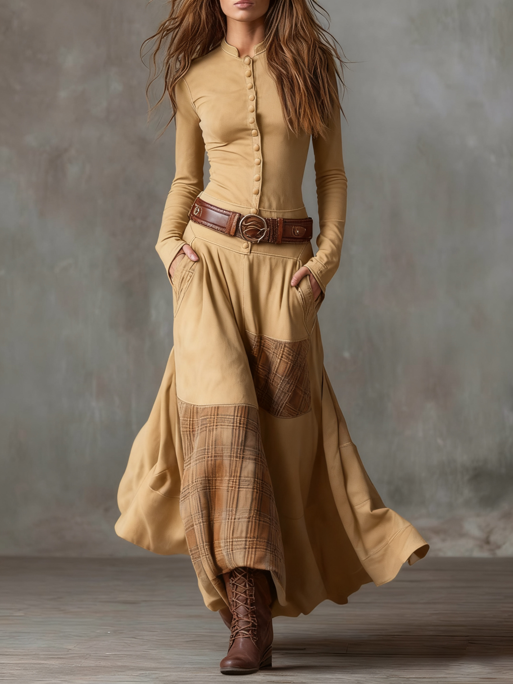 Elora™ | Abito maxi scamosciato Michelle