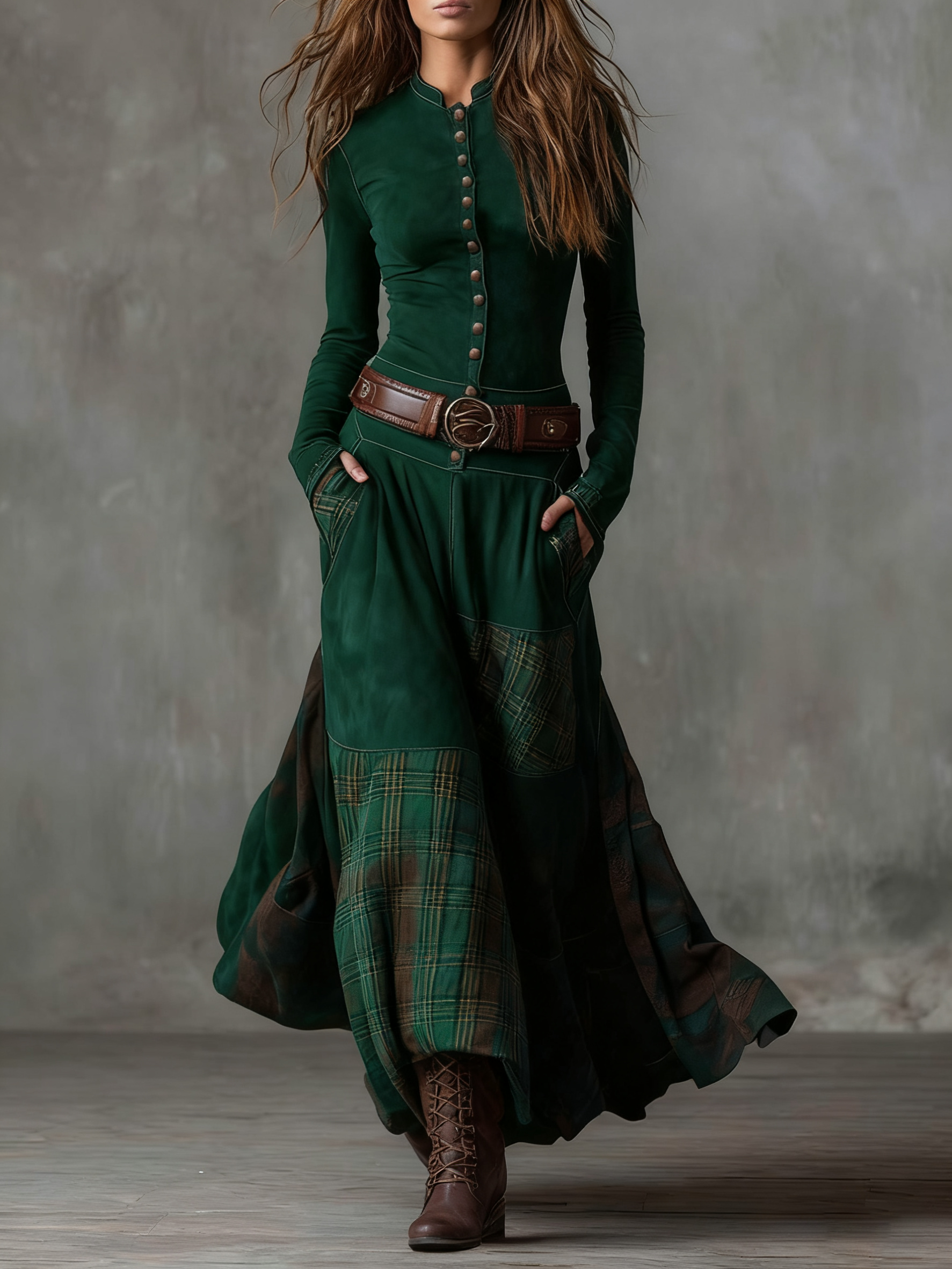 Elora™ | Abito maxi scamosciato Michelle