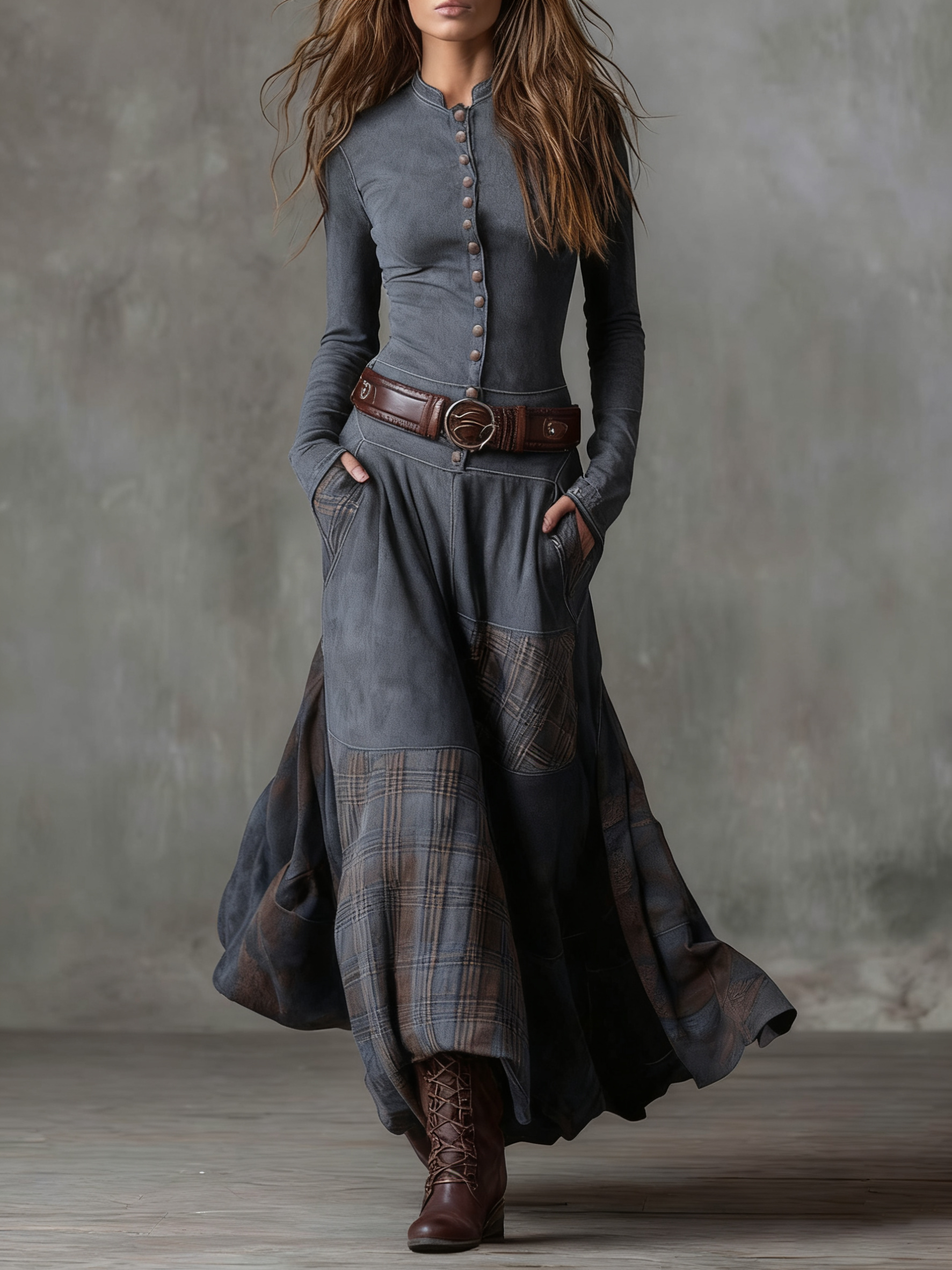 Elora™ | Abito maxi scamosciato Michelle