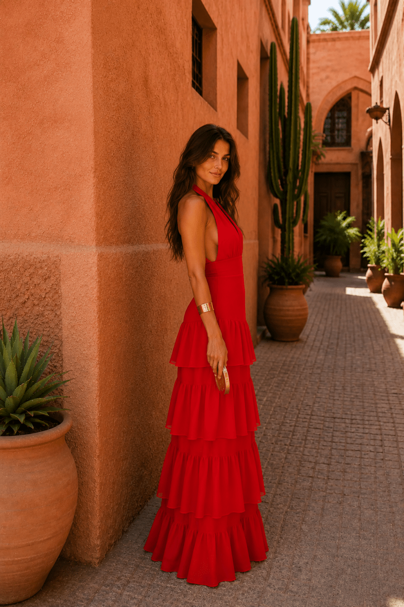 Abito Manila in rosso - Serena Roma