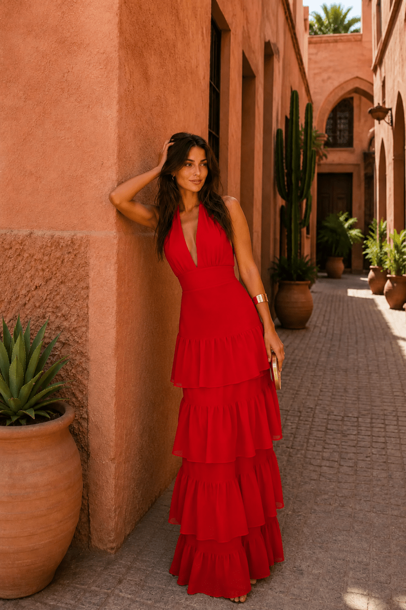Abito Manila in rosso - Serena Roma