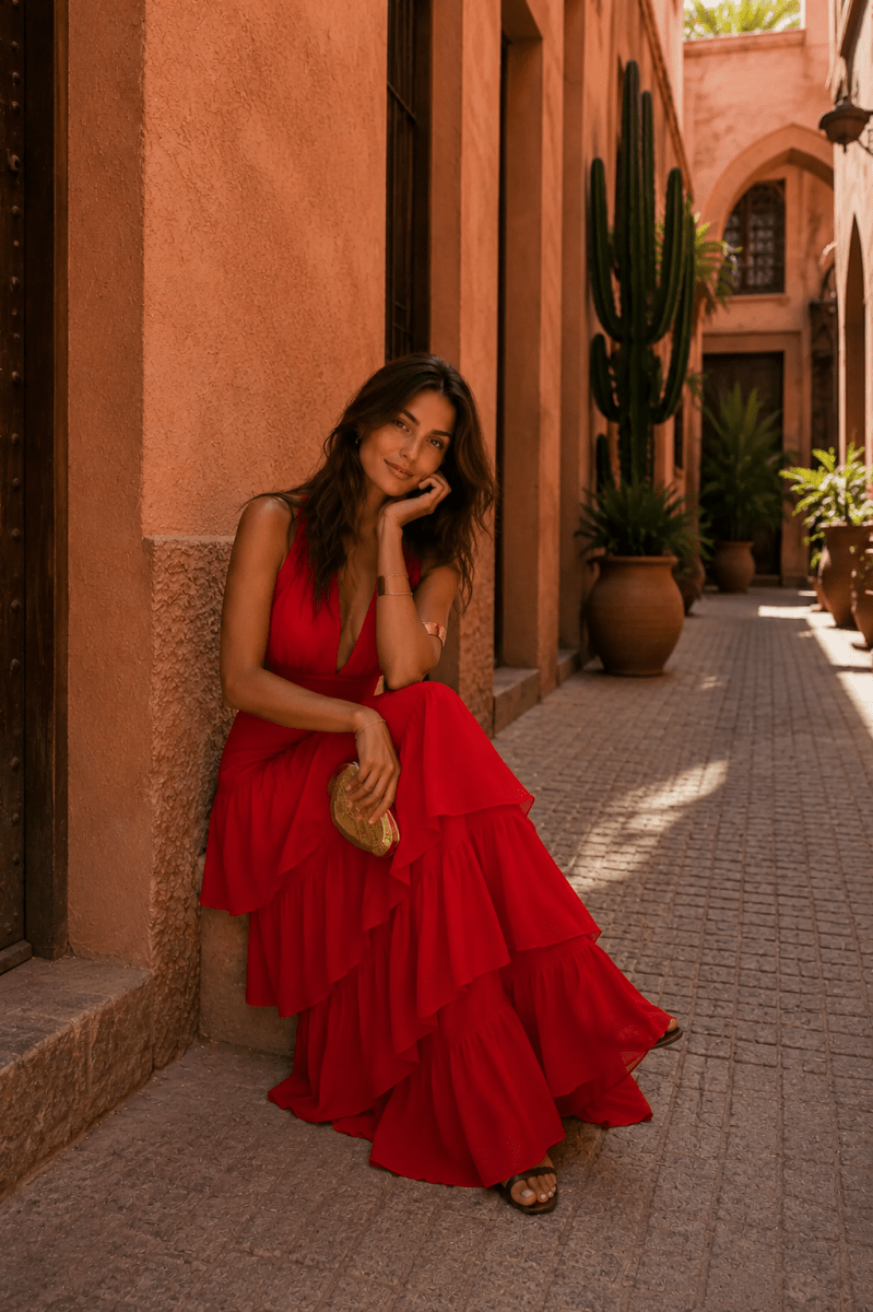 Abito Manila in rosso - Serena Roma