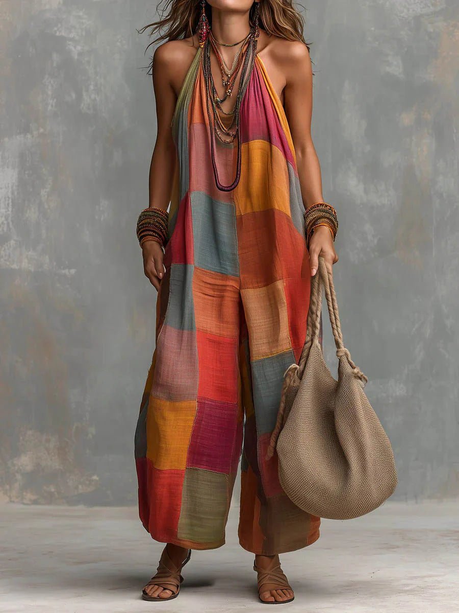 Bohemian Patchwork Jumpsuit™ – Freschezza e libertà con uno stile artistico e unico. - Serena Roma