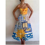 Calyndra | Paradise Sun Midi Dress - Serena Roma
