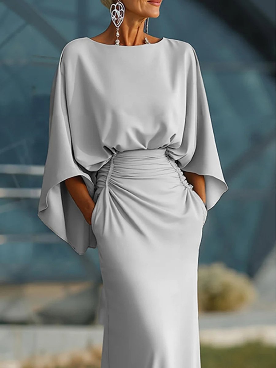 Clara | Abito elegante con scollo a V e maniche con schiena scoperta - Serena Roma