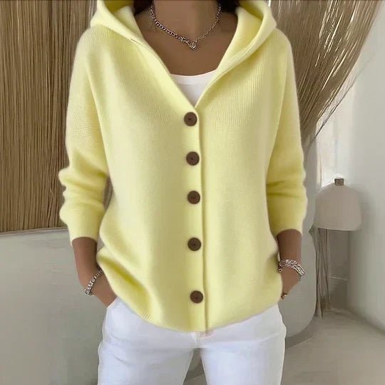 Darienne™ | Cardigan in maglia con cappuccio e bottoni - Serena Roma