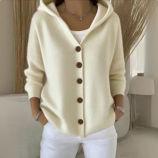 Darienne™ | Cardigan in maglia con cappuccio e bottoni - Serena Roma
