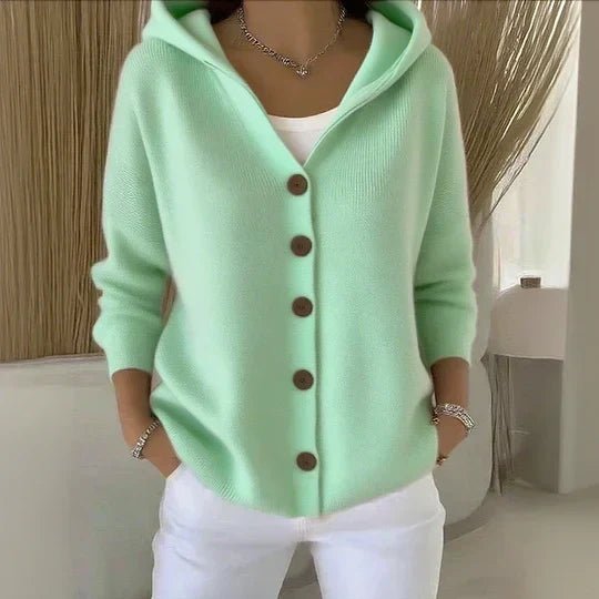 Darienne™ | Cardigan in maglia con cappuccio e bottoni - Serena Roma