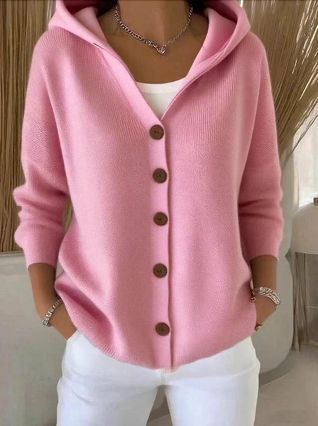 Darienne™ | Cardigan in maglia con cappuccio e bottoni - Serena Roma