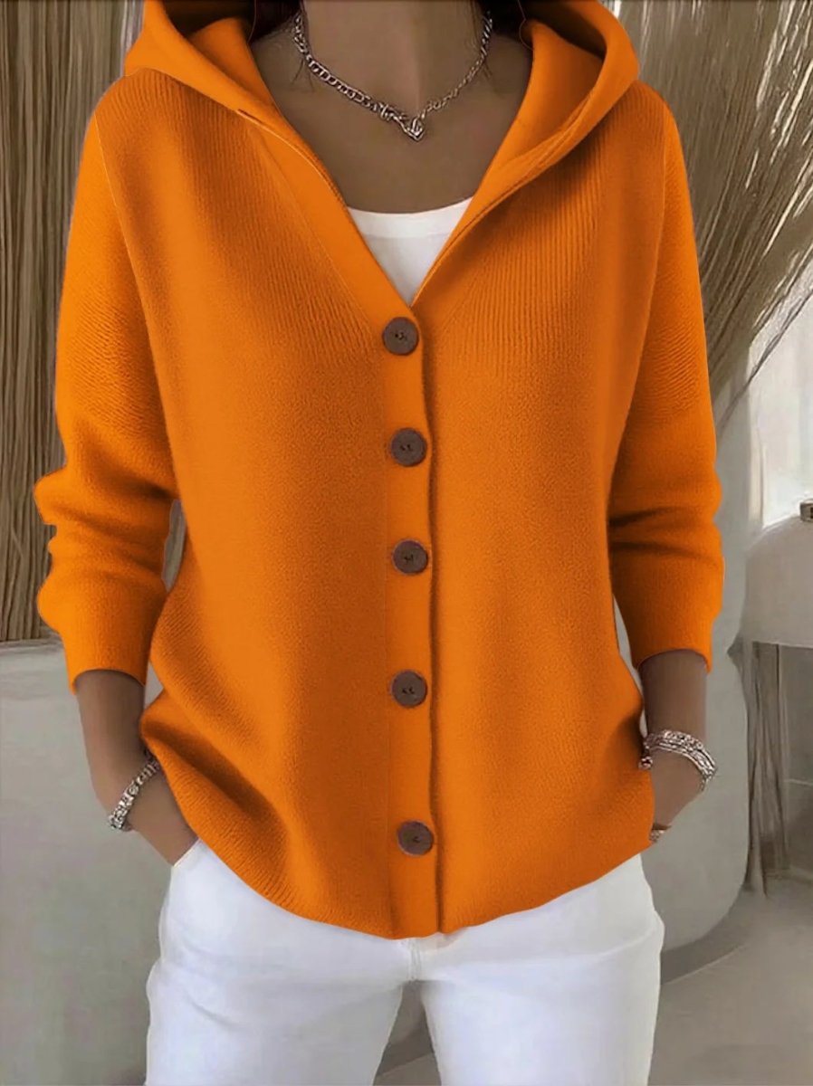 Darienne™ | Cardigan in maglia con cappuccio e bottoni - Serena Roma