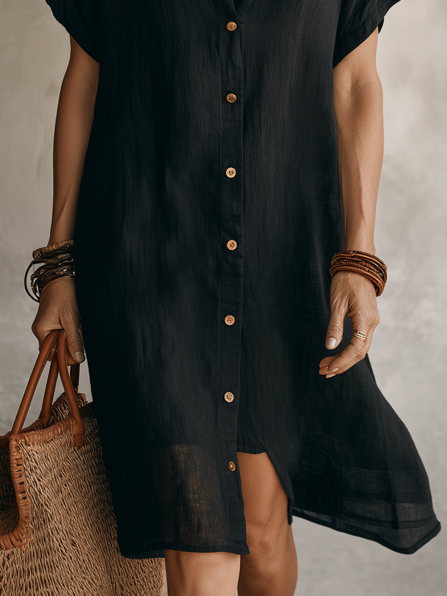 Daphne - Abito camicia in lino fresco