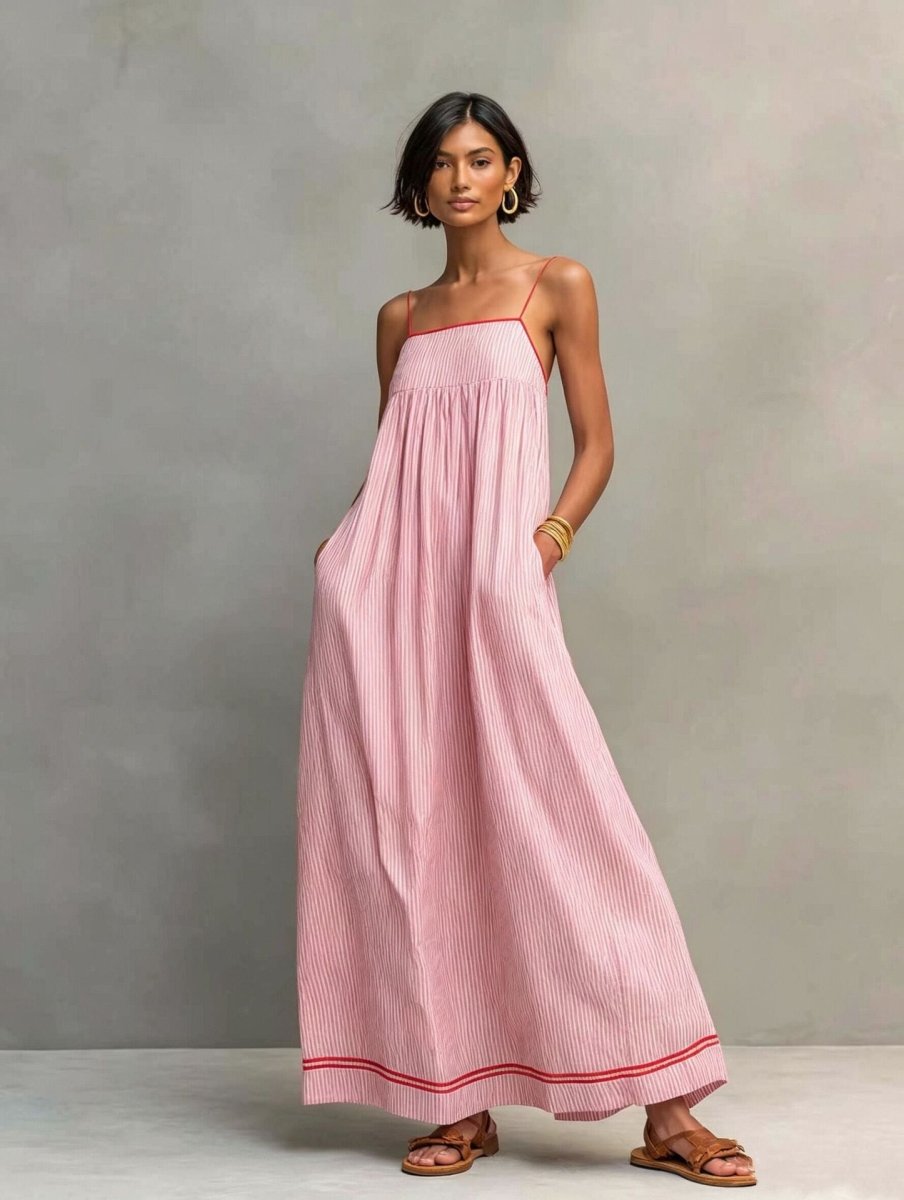 Elegante abito lungo senza maniche - Serena Roma